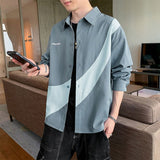 Men's Long-sleeved Shirt Trendy Loose Print