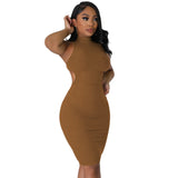 Casual  Backless  Lace-up Bodycon Dress