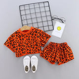 Leopard print Cotton 2Pcs Sets Toddler Girl Clothes Set