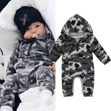 Newborn camouflage Hooded Romper Jumpsuit