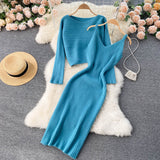 Elegant Slim Two Piece Sweater Dress