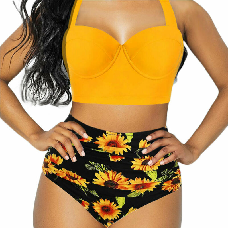 Sunflower Women Plus Size Bikini Swimwear Set – DARRAHS HALL