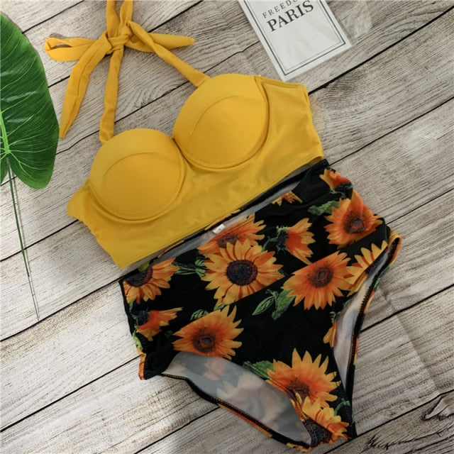 Sunflower Women Plus Size Bikini Swimwear Set – DARRAHS HALL